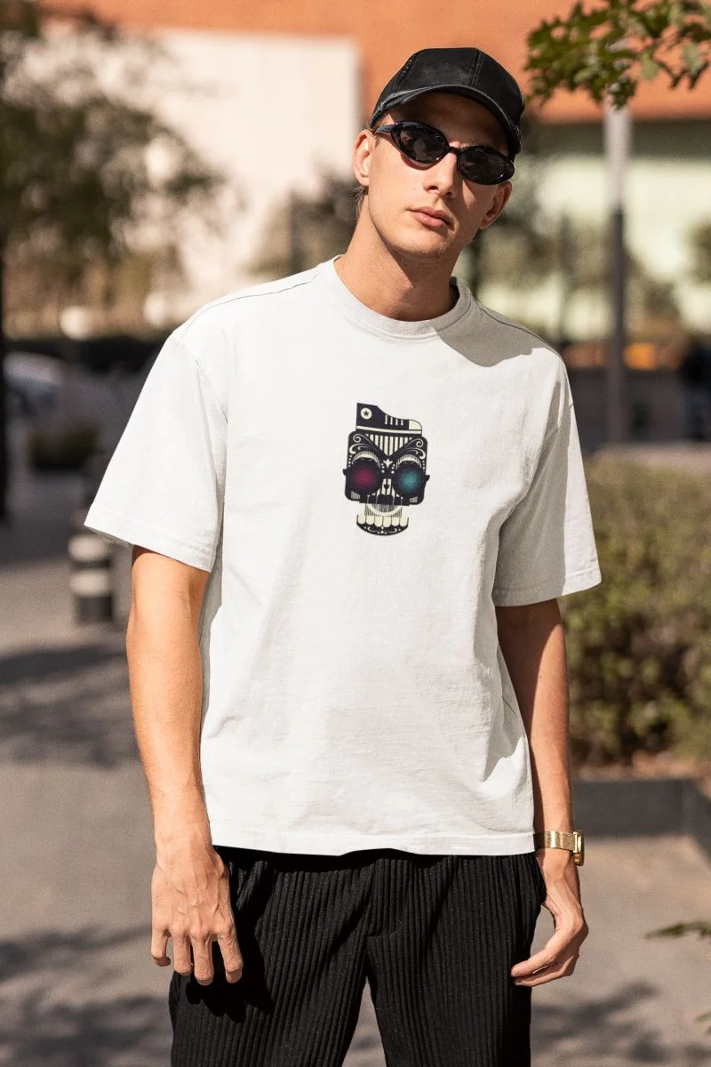 ERKEK Özel Baskılı Modern Fit %100 Pamuk Bisiklet Yaka T-Shirt