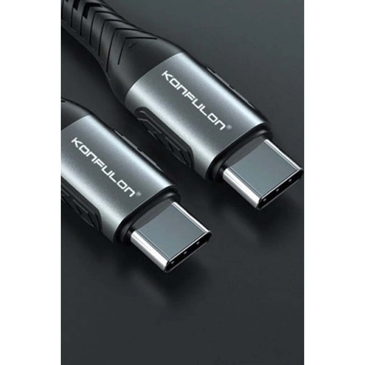 DC43 Type-C to Type-C 1M Örgü 60W Hızlı Şarj Kablo - Yeşil
