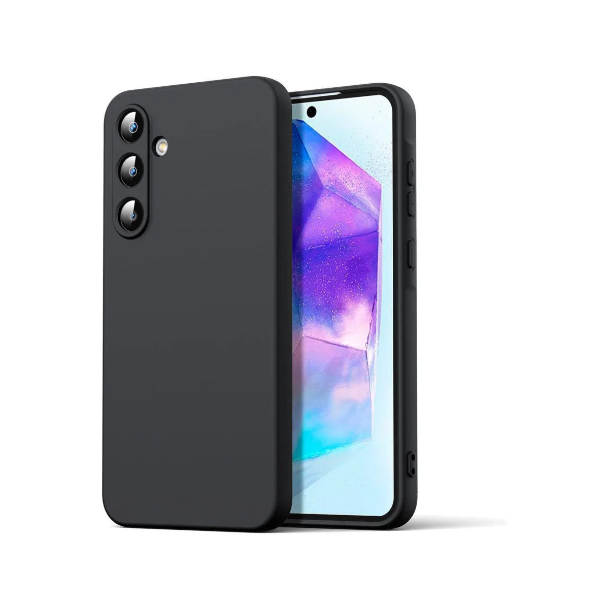 Galaxy A16 5G Kılıf Nano içi Kadife Silikon - Siyah