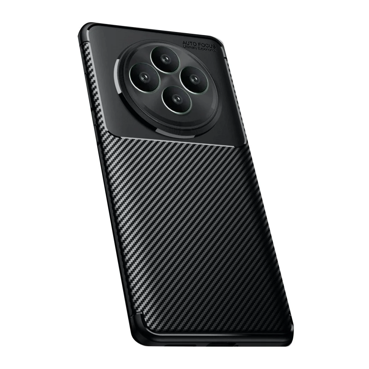 Reno 11 FS Kılıf Auto Focus Karbon Kapak - Siyah