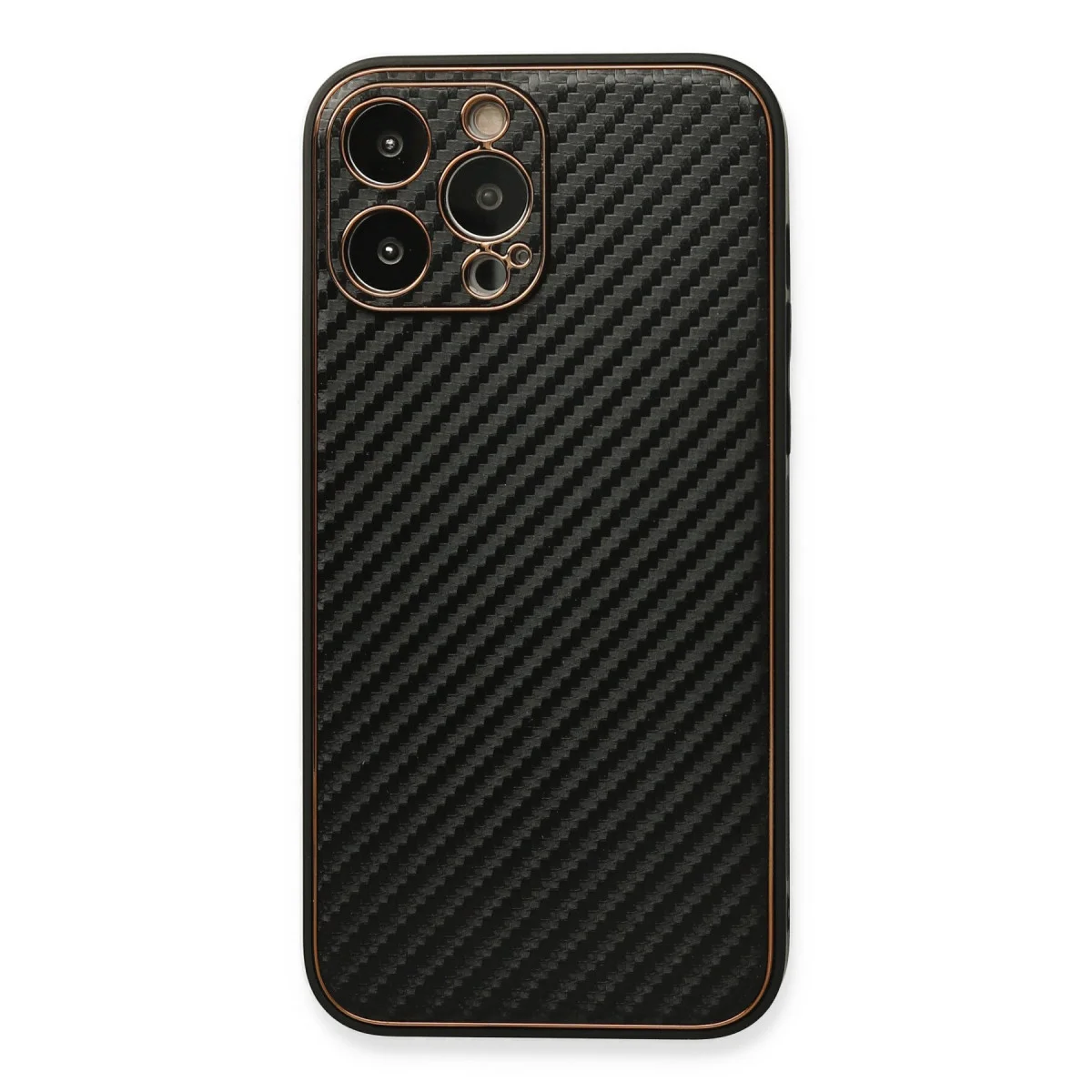 iPhone 13 Pro Max Kılıf Coco Karbon Silikon - Siyah