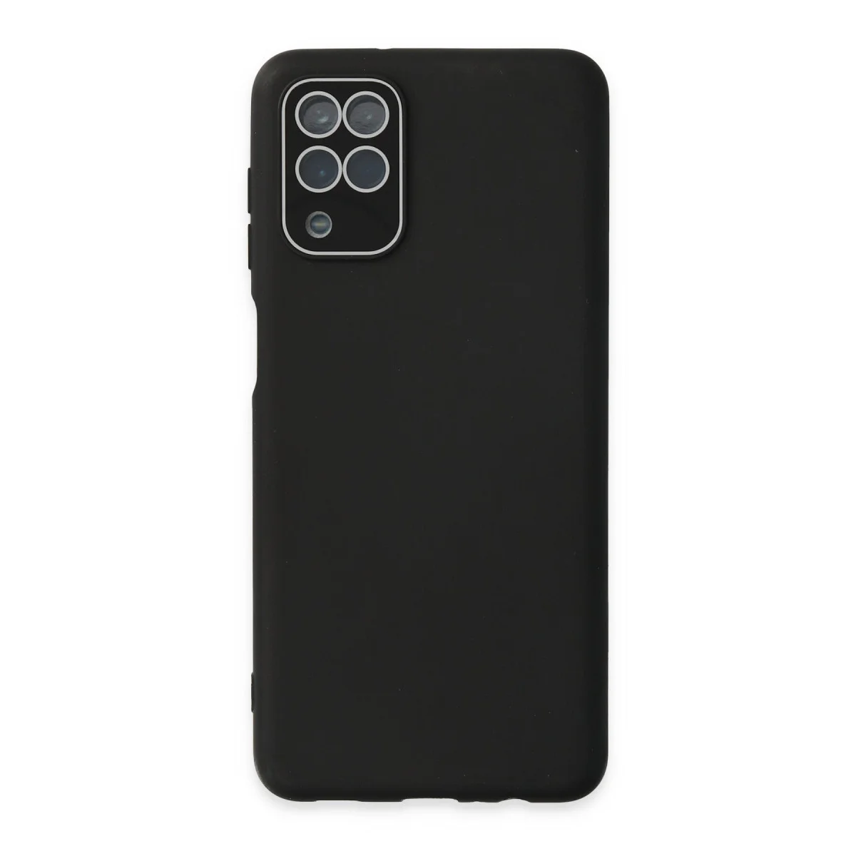 Galaxy A22 Kılıf Lansman Glass Kapak - Siyah