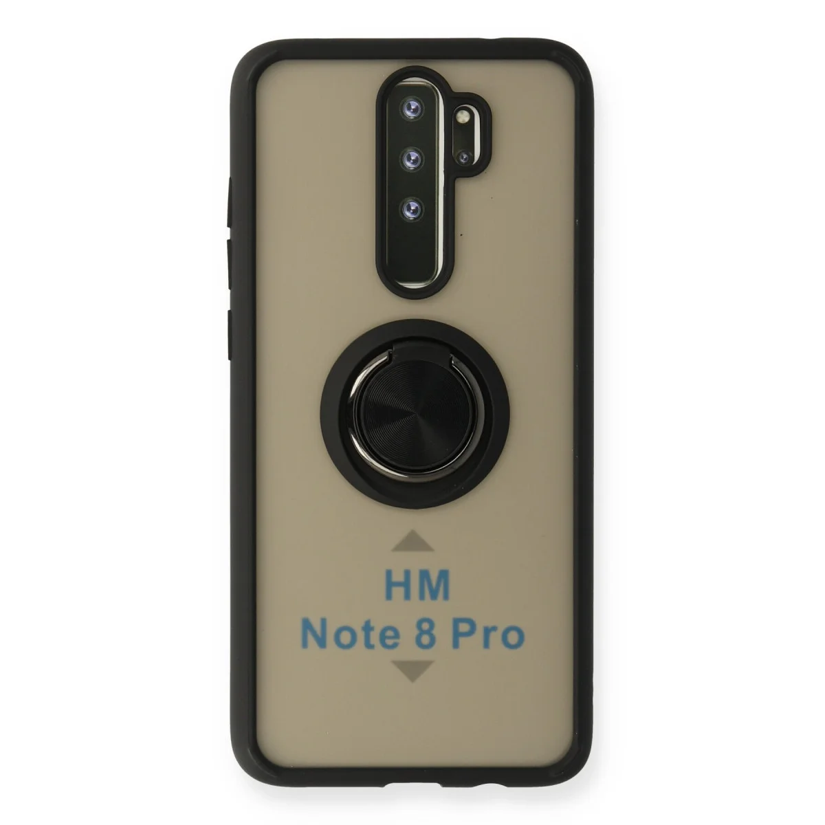 Redmi Note 8 Pro Kılıf Montreal Yüzüklü Silikon Kapak - Siyah