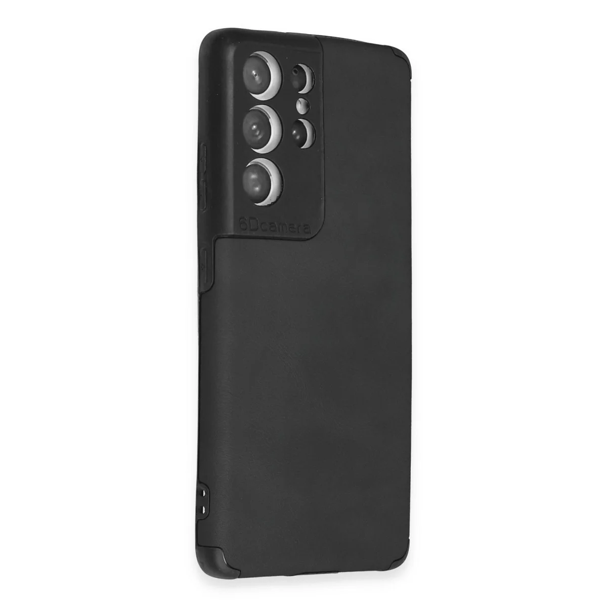 Galaxy S21 Ultra Kılıf Loop Deri Silikon - Siyah