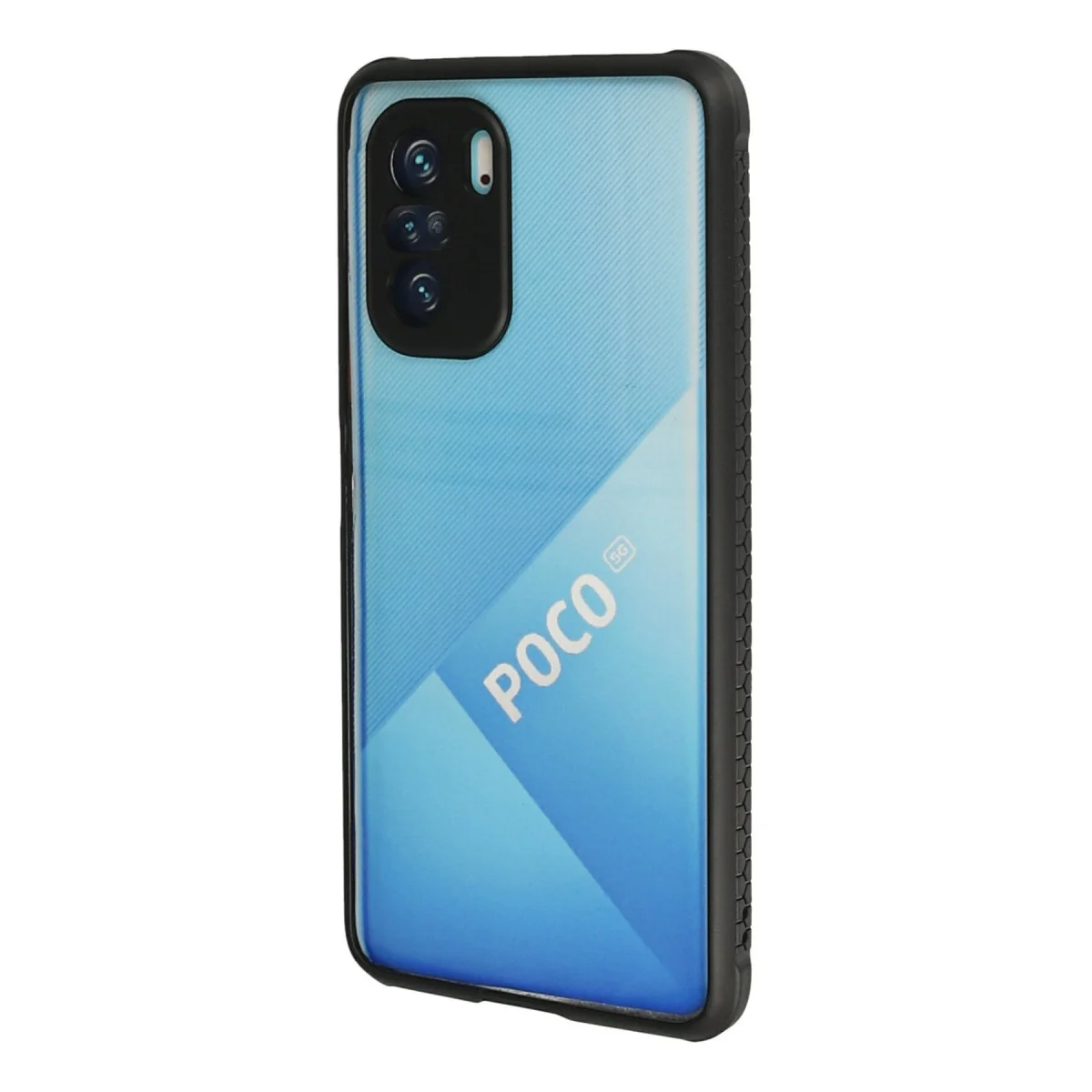 Poco F3 Kılıf Miami Şeffaf Silikon - Siyah