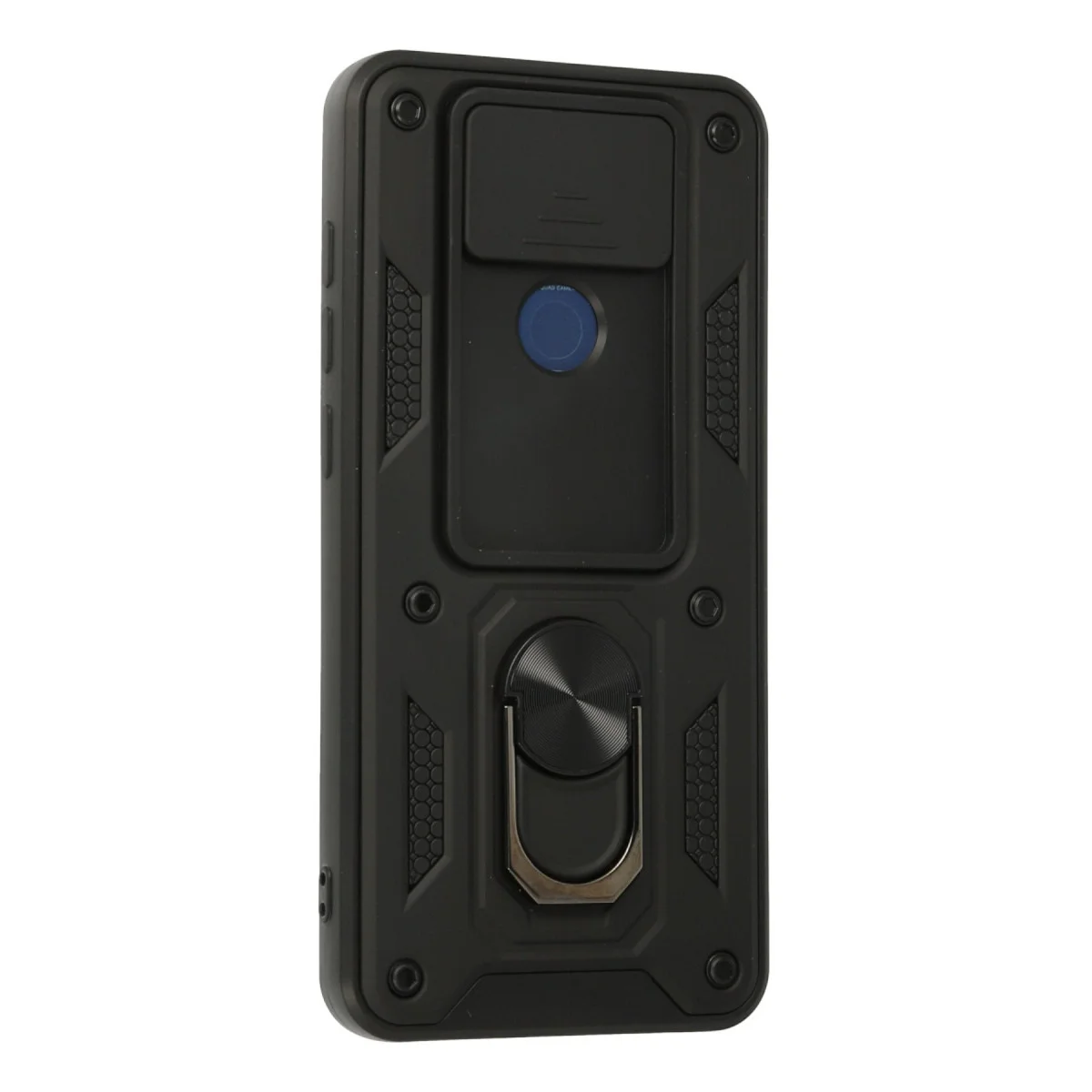 Redmi Note 9 Kılıf Pars Lens Yüzüklü Silikon - Siyah