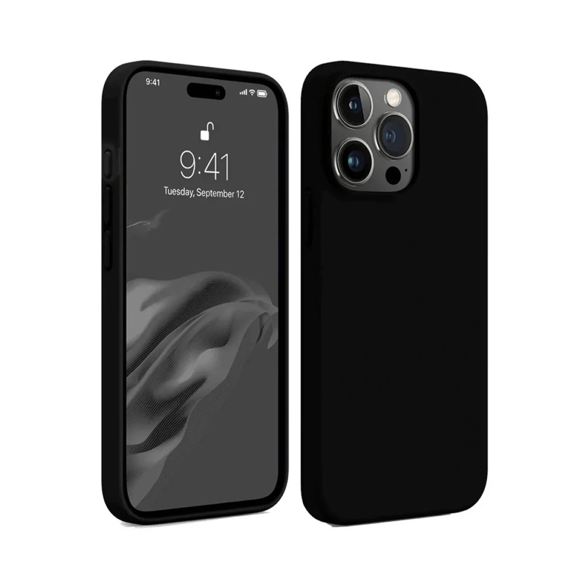 iPhone 15 Pro Kılıf First Silikon - Siyah