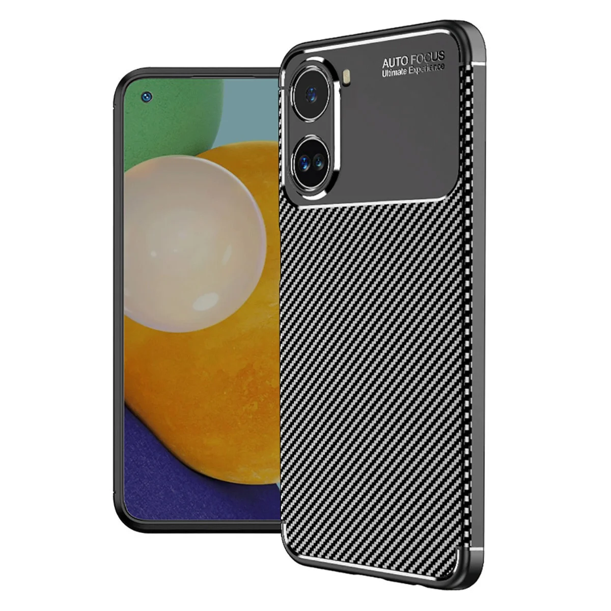 Poco X7 Pro Kılıf Auto Focus Karbon Kapak - Siyah