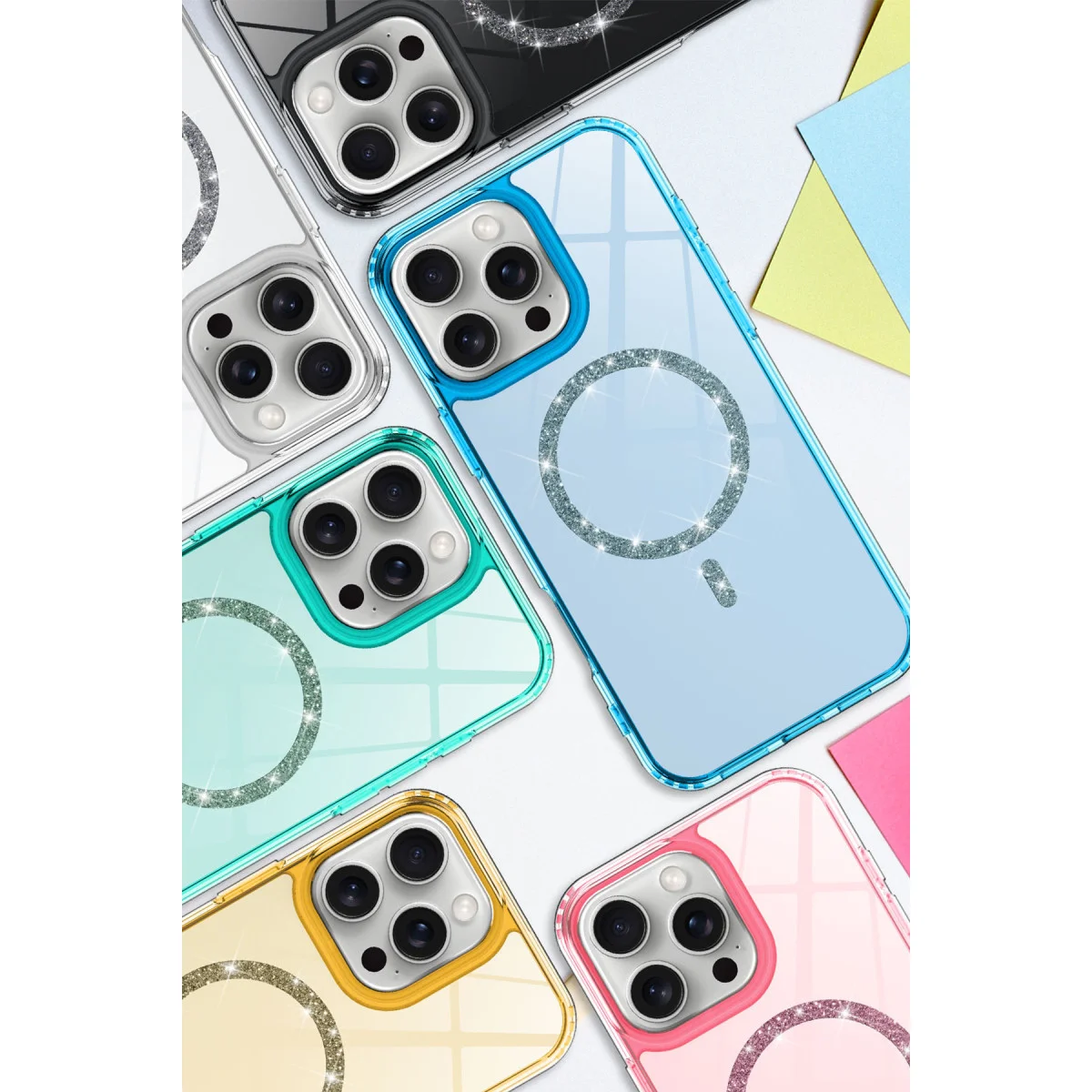 iPhone 14 Live Diamond Magsafe Kapak - Siyah