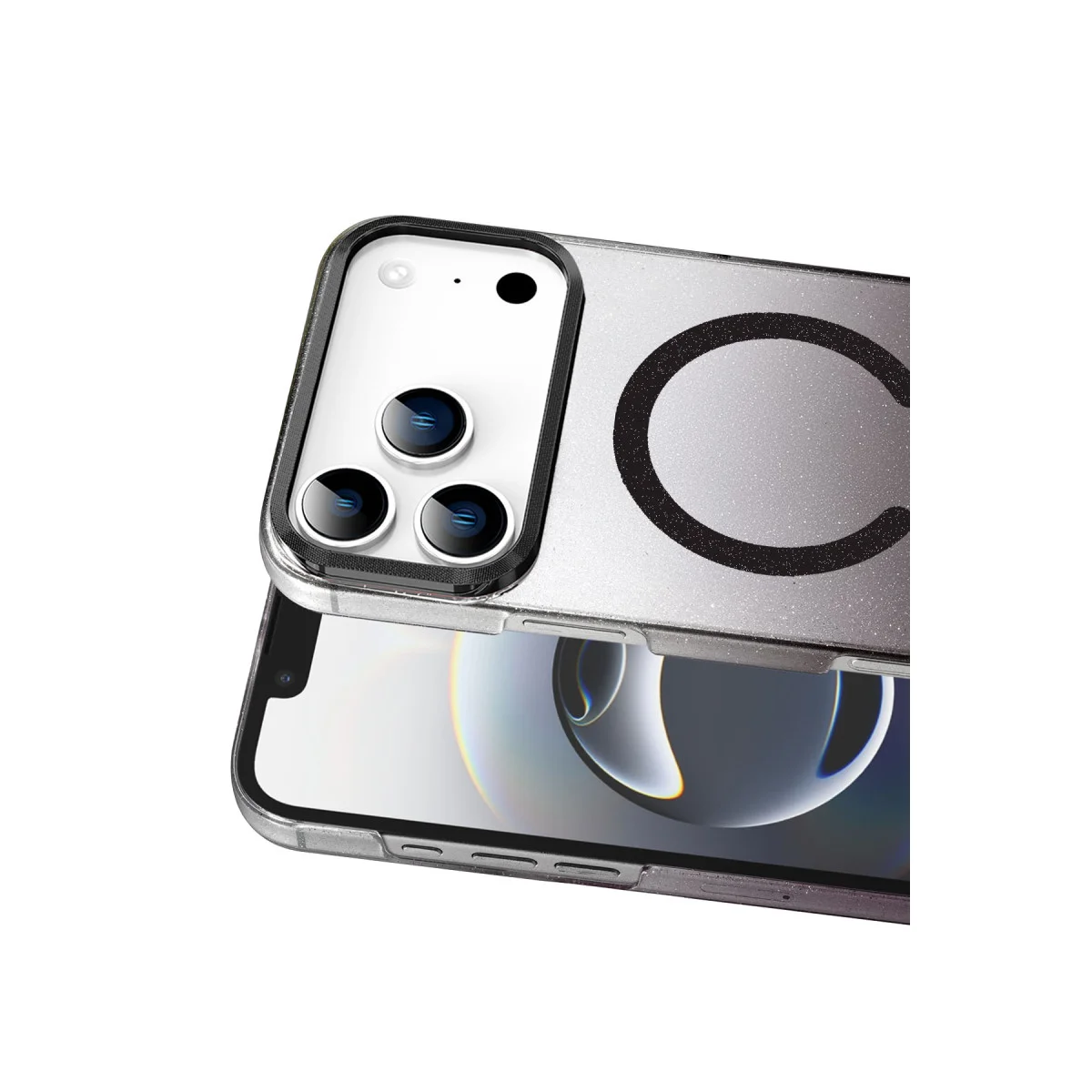 iPhone 17 Pro Max Glossy Magsafe Kapak - Siyah