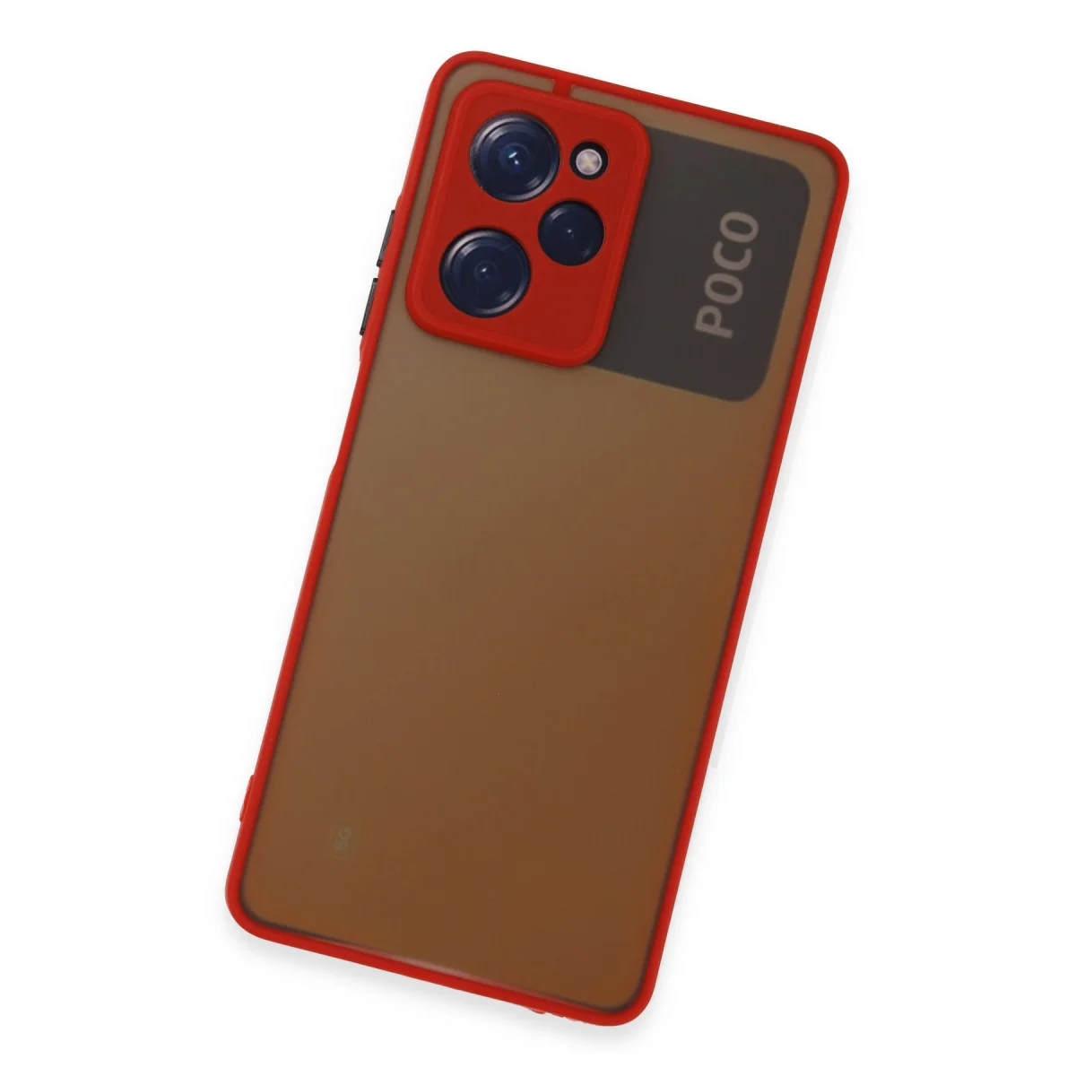 Poco X5 Pro 5G Kılıf Montreal Silikon Kapak - Kırmızı