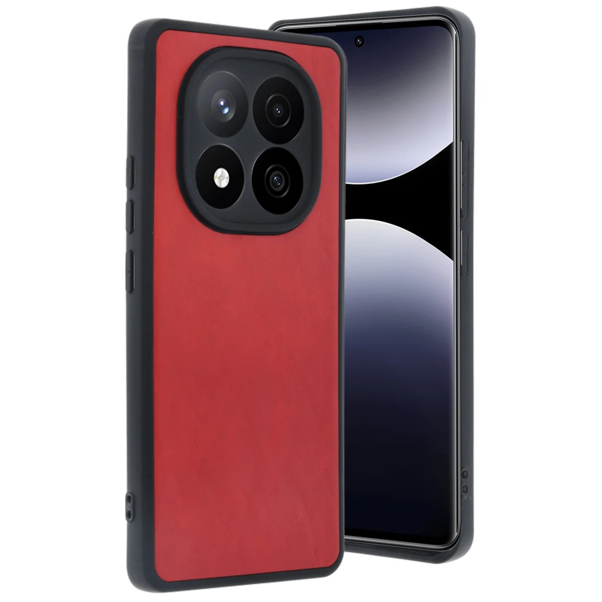 Redmi Note 14 Pro 5G Kılıf Aras Deri Kapak - Kırmızı