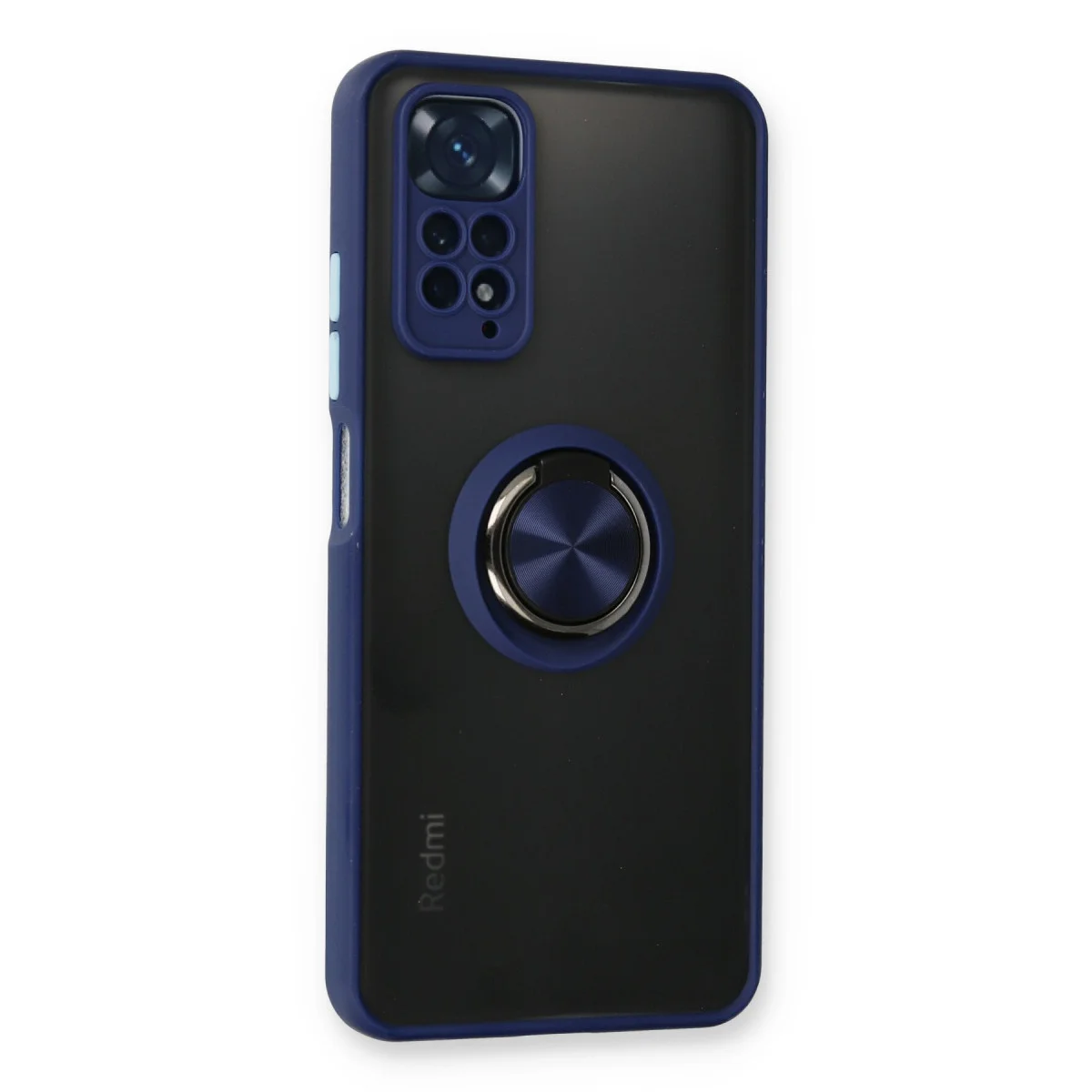 Redmi Note 11 Kılıf Montreal Yüzüklü Silikon Kapak - Lacivert