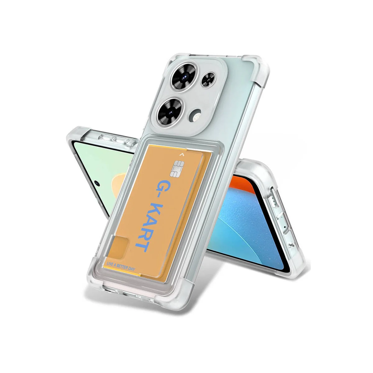 Redmi Note 13 Pro 4G Kılıf Kart Şeffaf Silikon - Şeffaf
