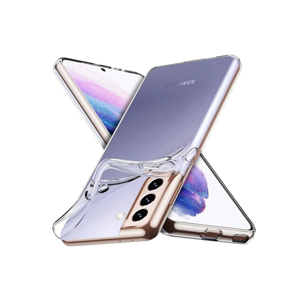 Galaxy S22 Kılıf Lüx Şeffaf Silikon