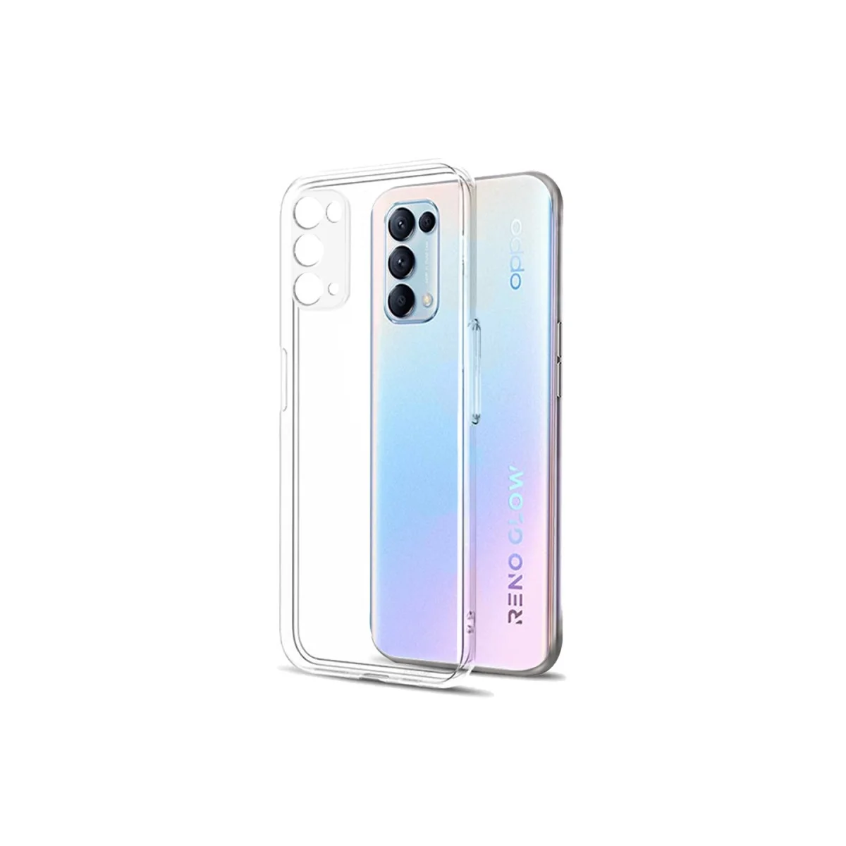 Reno 5 Pro Kılıf Lüx Şeffaf Silikon