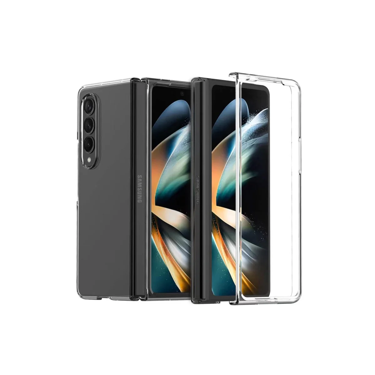 Galaxy Z Fold 3 Kılıf Fold TPU Silikon - Şeffaf