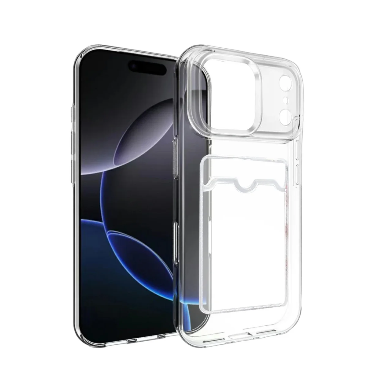 iPhone 17 Pro Max Kart Şeffaf Silikon - Şeffaf