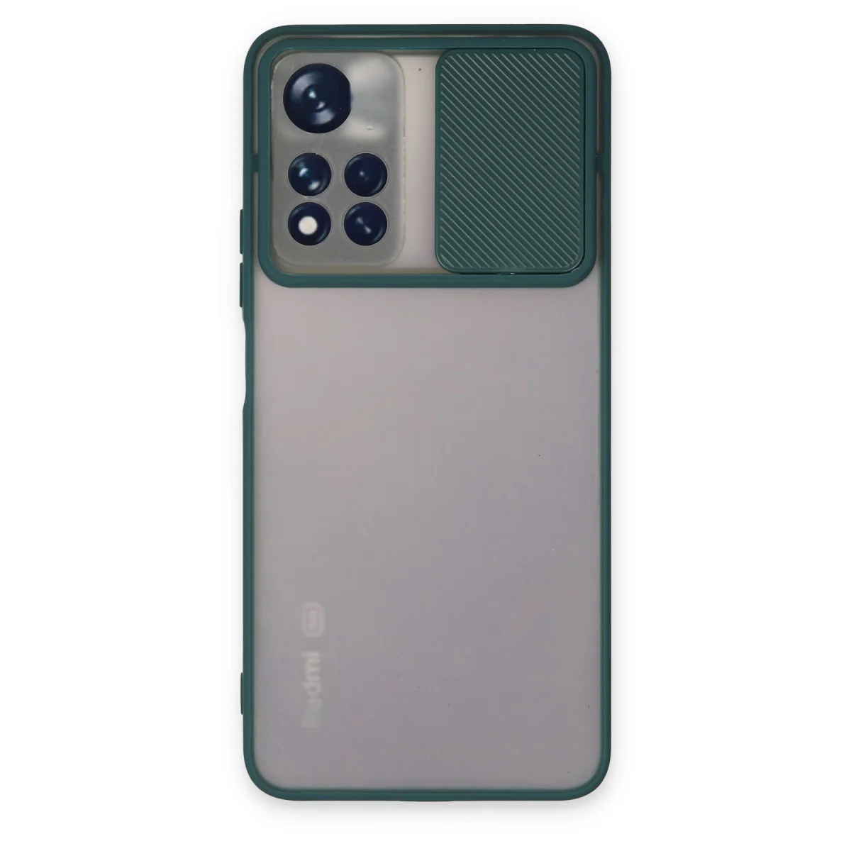 Redmi Note 11T Kılıf Palm Buzlu Kamera Sürgülü Silikon - Yeşil