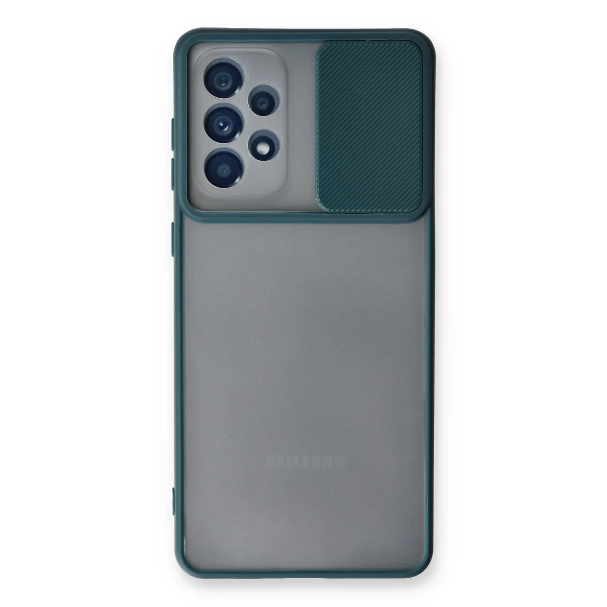 Galaxy A53 5G Kılıf Palm Buzlu Kamera Sürgülü Silikon - Yeşil