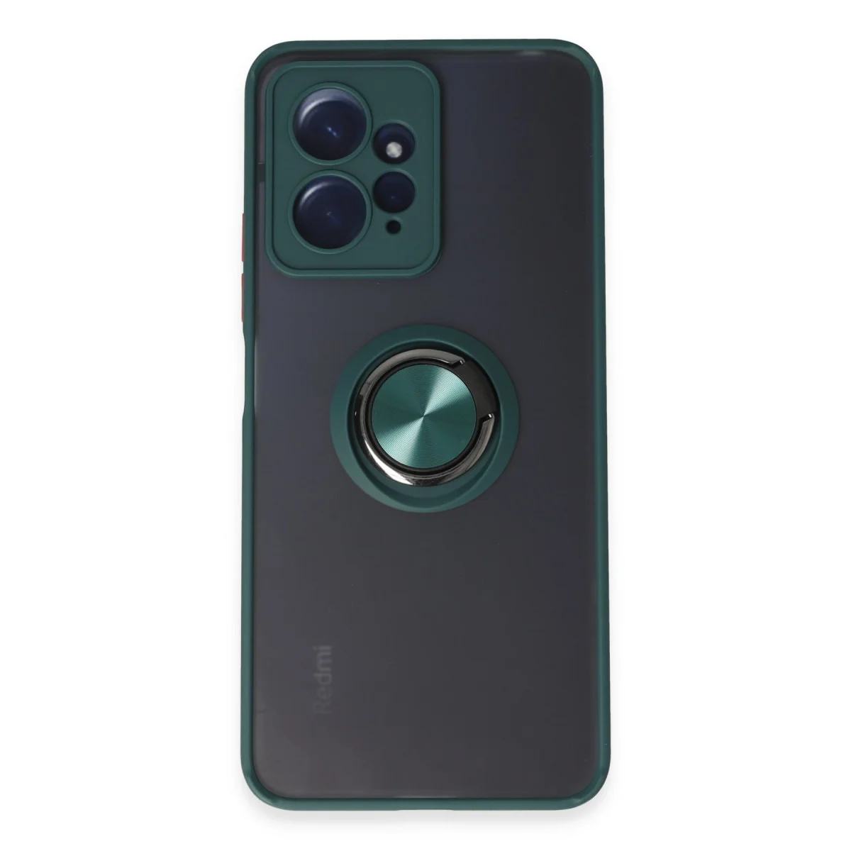 Redmi Note 12 4G Kılıf Montreal Yüzüklü Silikon Kapak - Yeşil