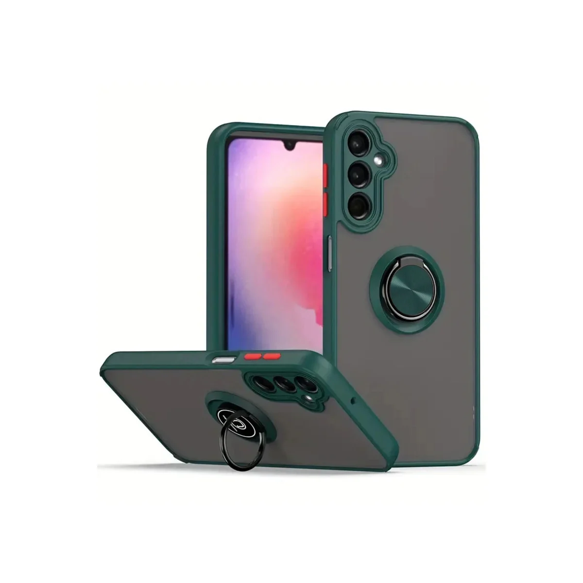 Galaxy A17 5G Montreal Yüzüklü Silikon Kapak - Yeşil