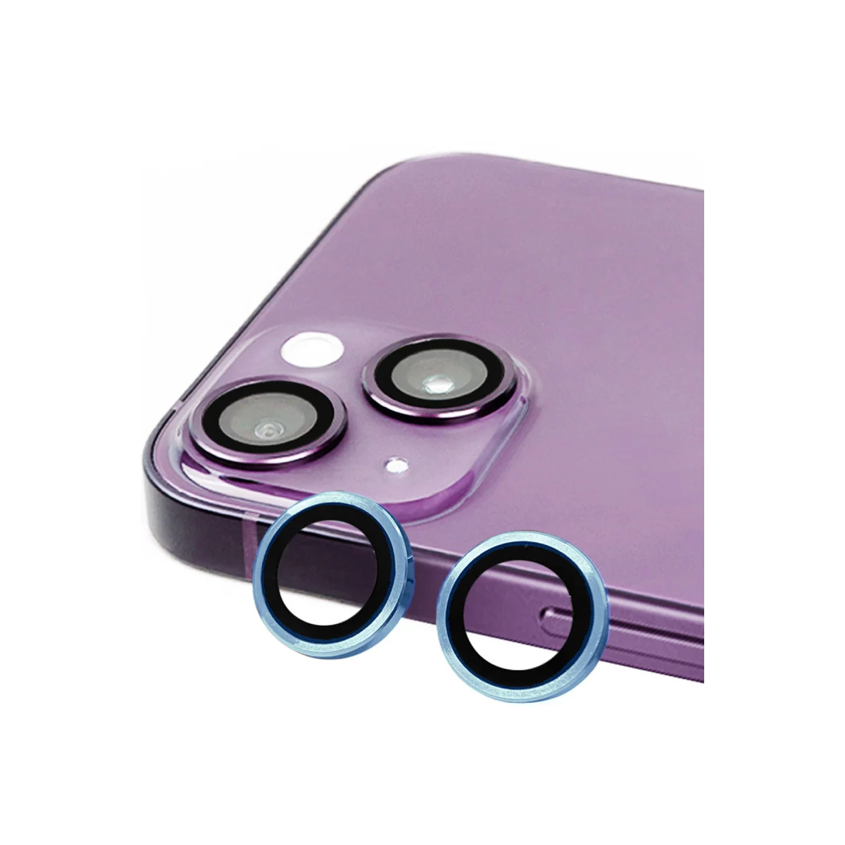 iPhone 15 Raze Metal Kamera Lens - Mavi