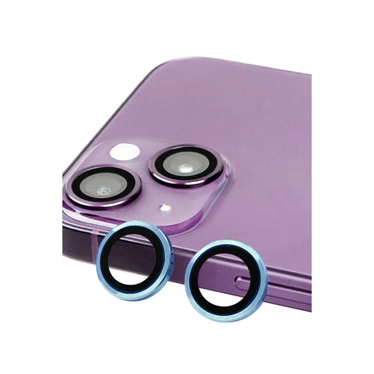 iPhone 14 Plus Raze Metal Kamera Lens - Mavi