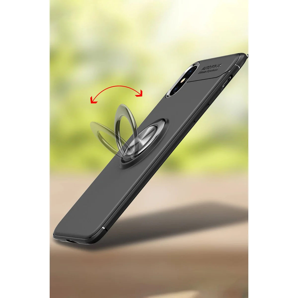 iPhone XS Max Kılıf Range Yüzüklü Silikon - Mavi