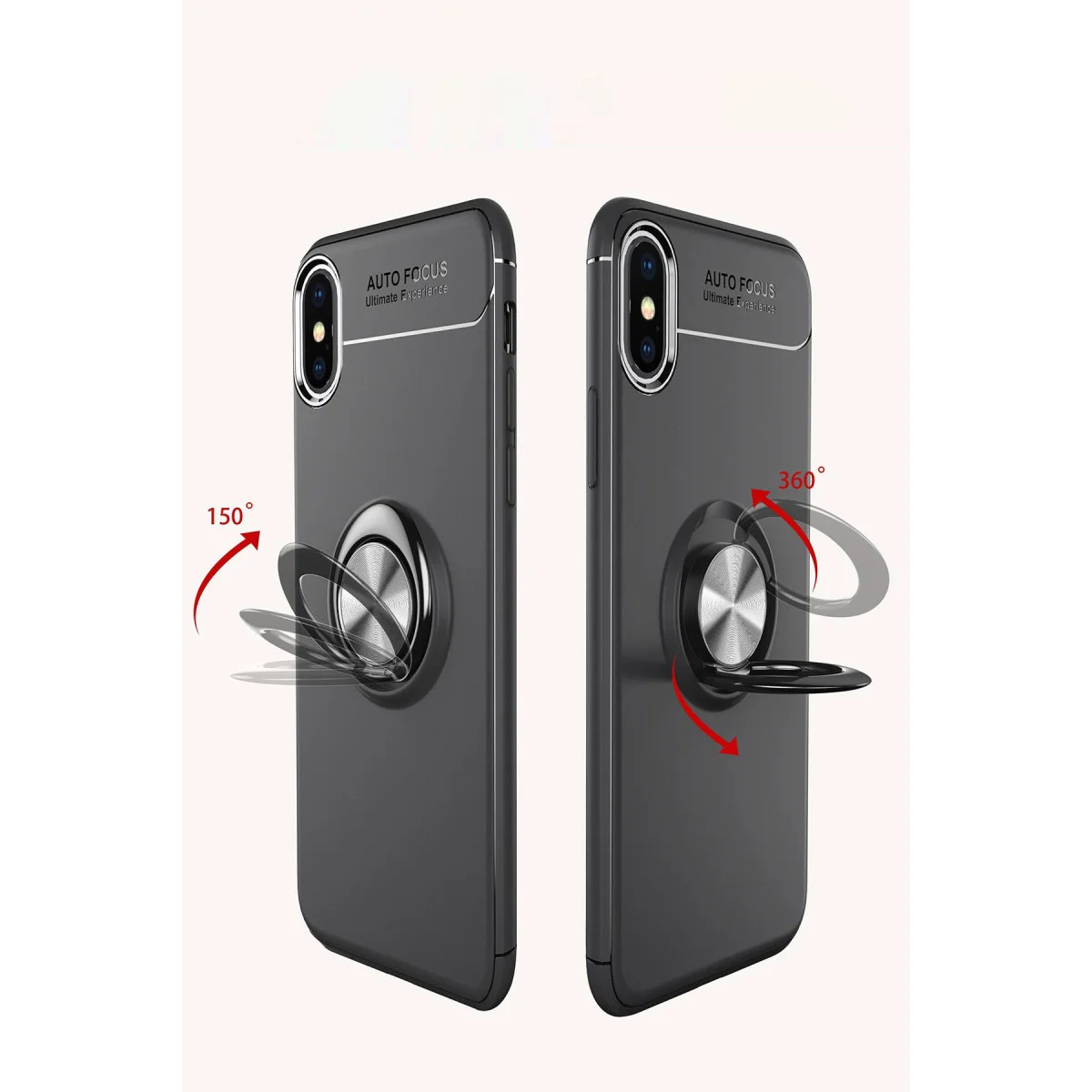iPhone XS Max Kılıf Range Yüzüklü Silikon - Mavi