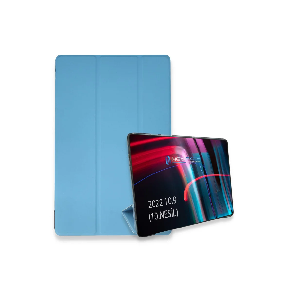 iPad 2022 10.9 (10.nesil) Kılıf Tablet Smart Kılıf - Mavi