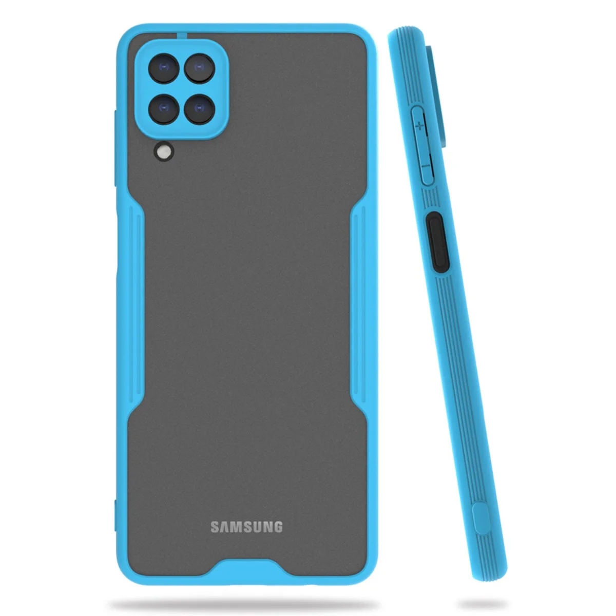 Galaxy A22 Kılıf Platin Silikon - Mavi