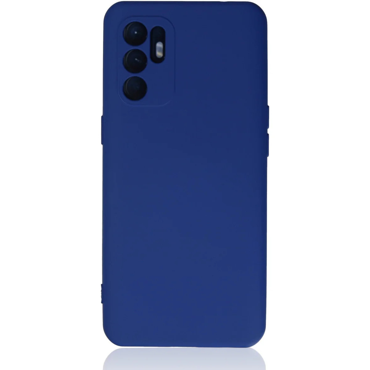 Reno 6 Kılıf Nano içi Kadife Silikon - Mavi