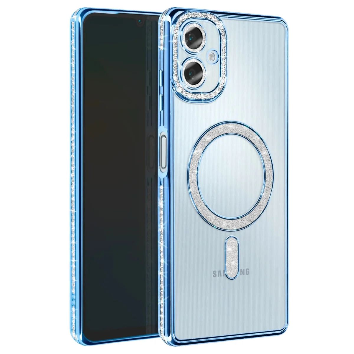 Galaxy A06 Joke Simli Magneticsafe Kılıf - Mavi