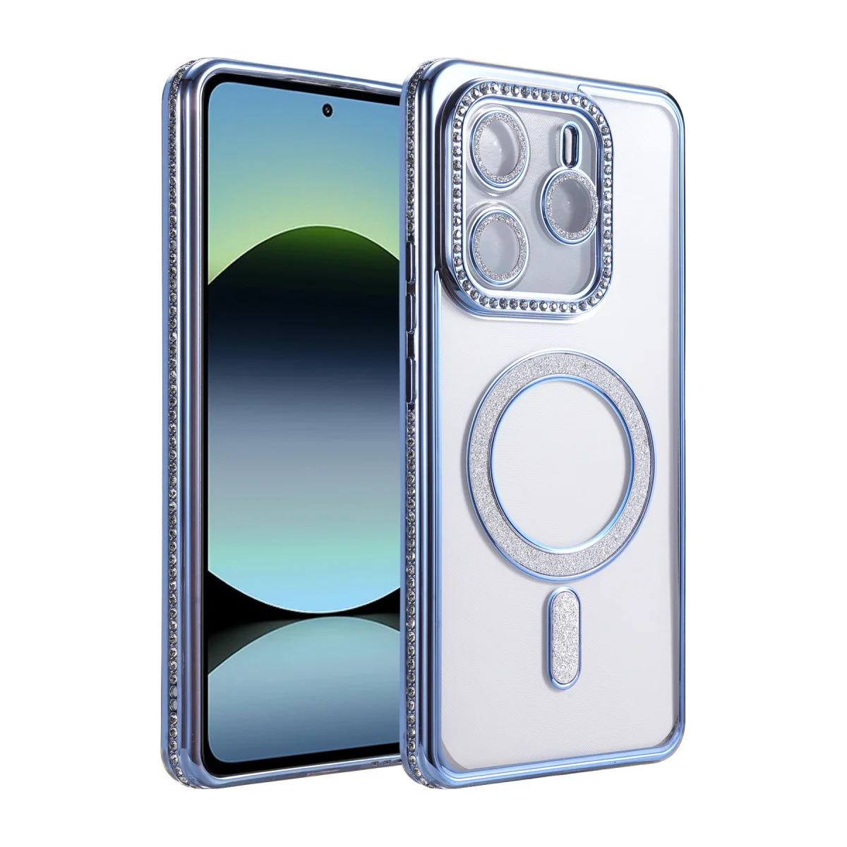 Redmi Note 14 4G Joke Simli Magneticsafe Kılıf - Mavi