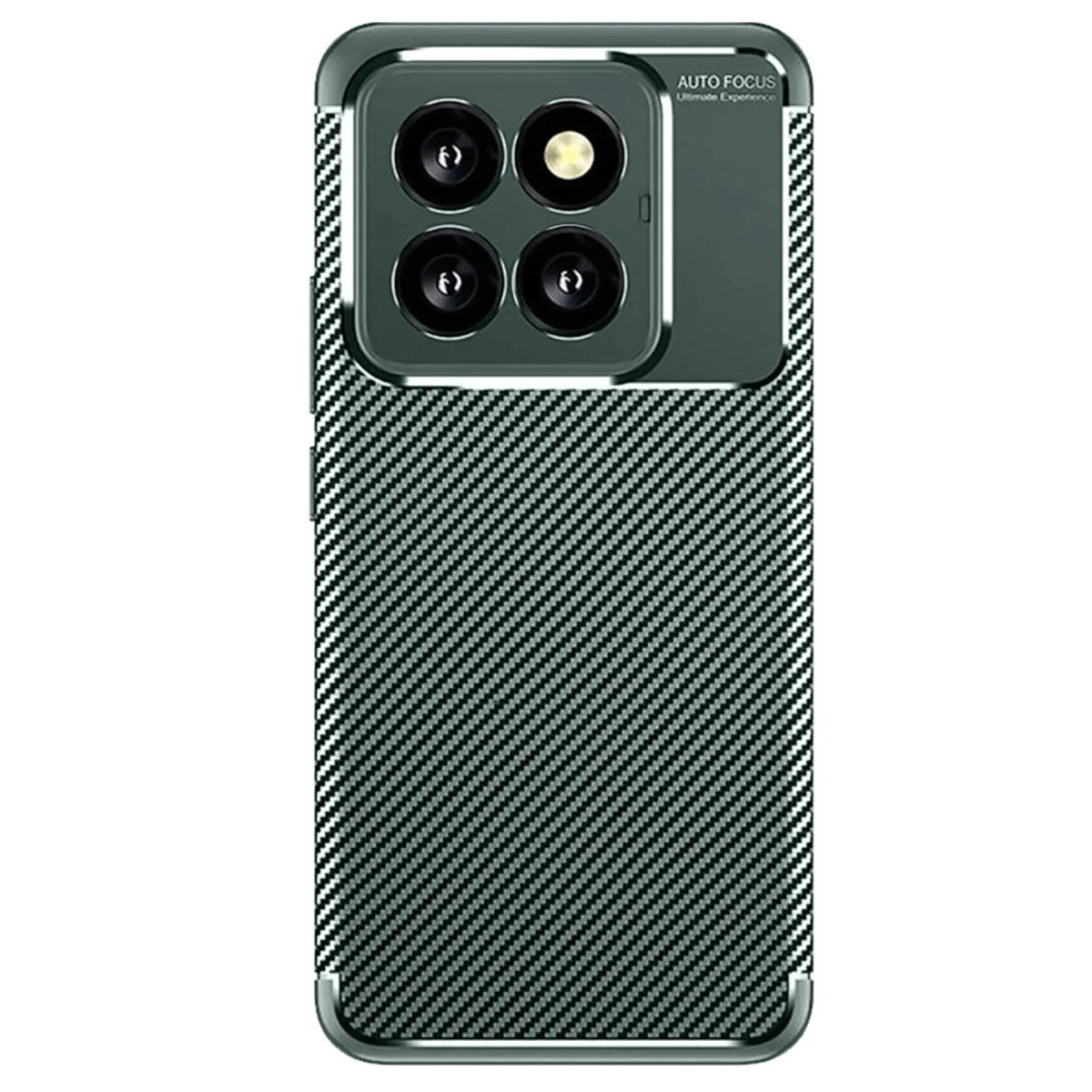 Mi 14T Pro Kılıf Auto Focus Karbon Kapak - Koyu Yeşil