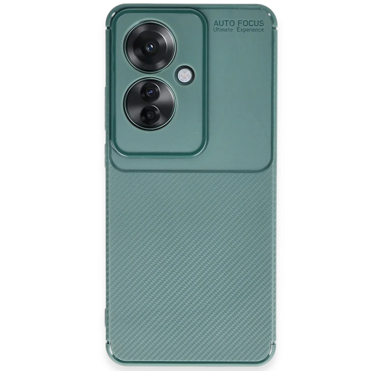 Reno 11F Kılıf Auto Focus Karbon Kapak - Koyu Yeşil