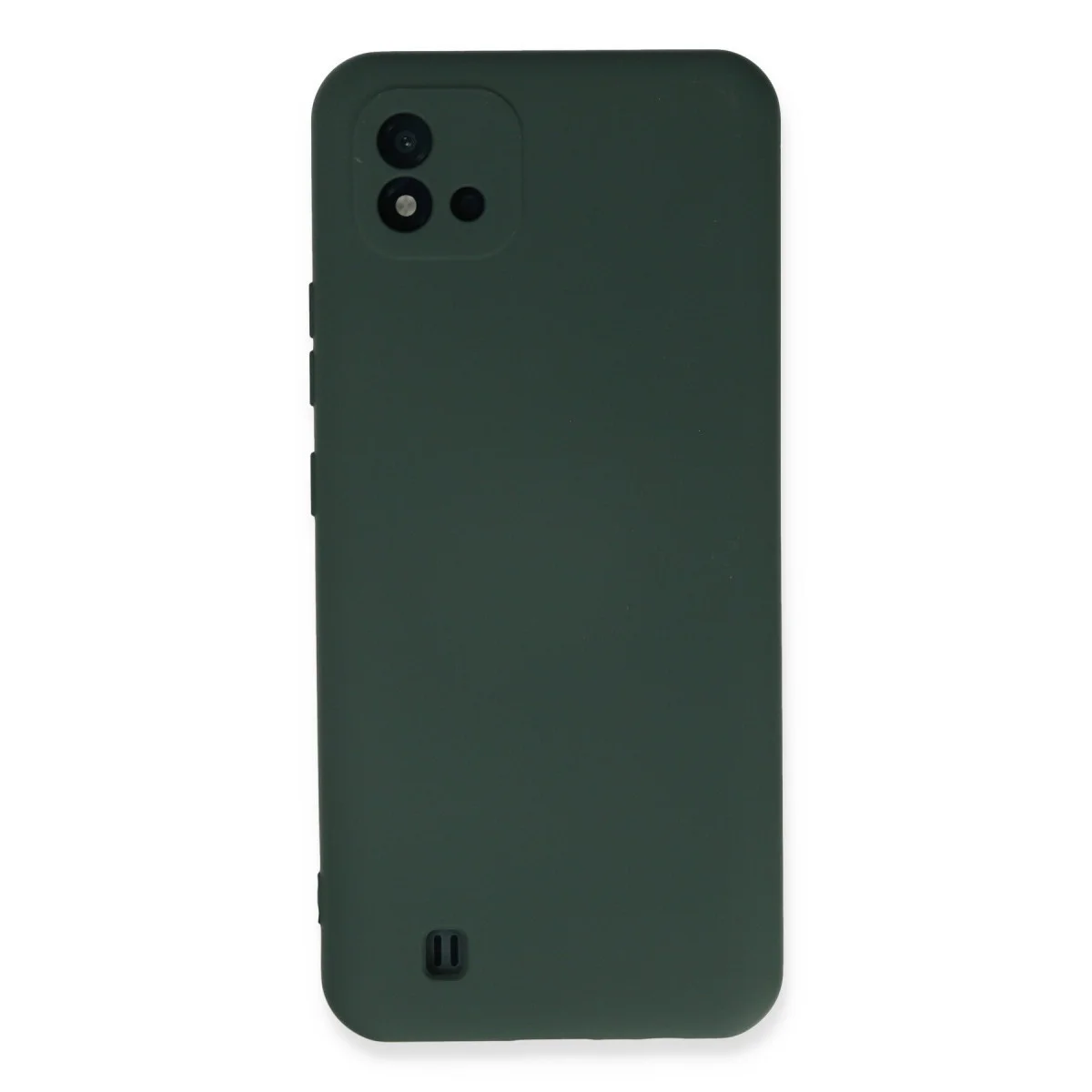 Realme C11 2021 Kılıf Nano içi Kadife Silikon - Koyu Yeşil