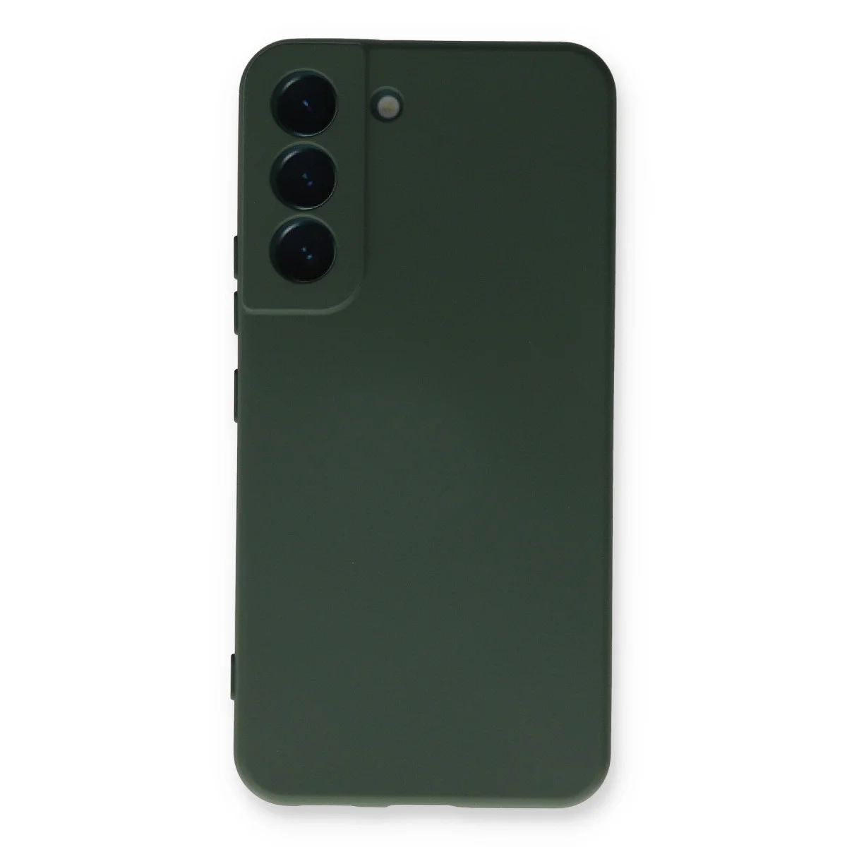 Galaxy S22 Plus Kılıf Nano içi Kadife Silikon - Koyu Yeşil