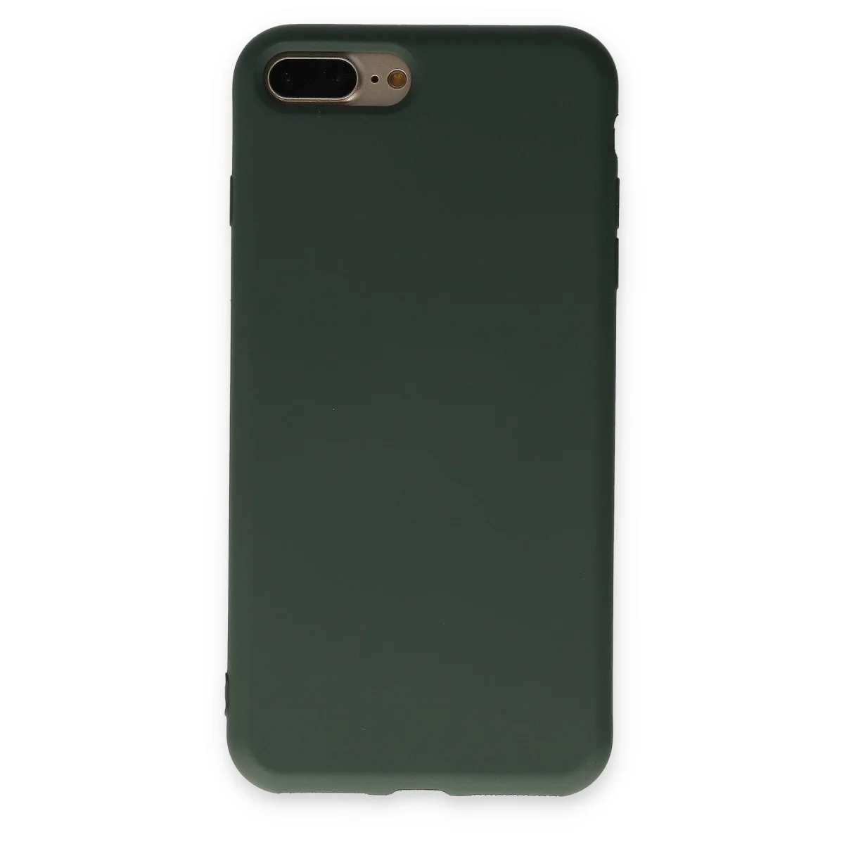 iPhone 7 Plus Kılıf Nano içi Kadife Silikon - Koyu Yeşil