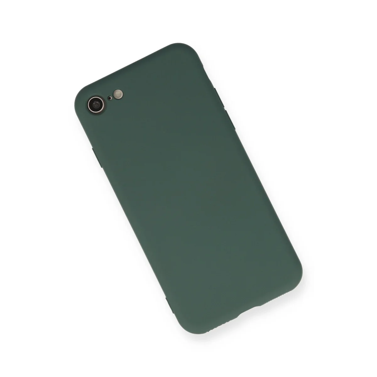 iPhone 7 Kılıf Nano içi Kadife Silikon - Koyu Yeşil