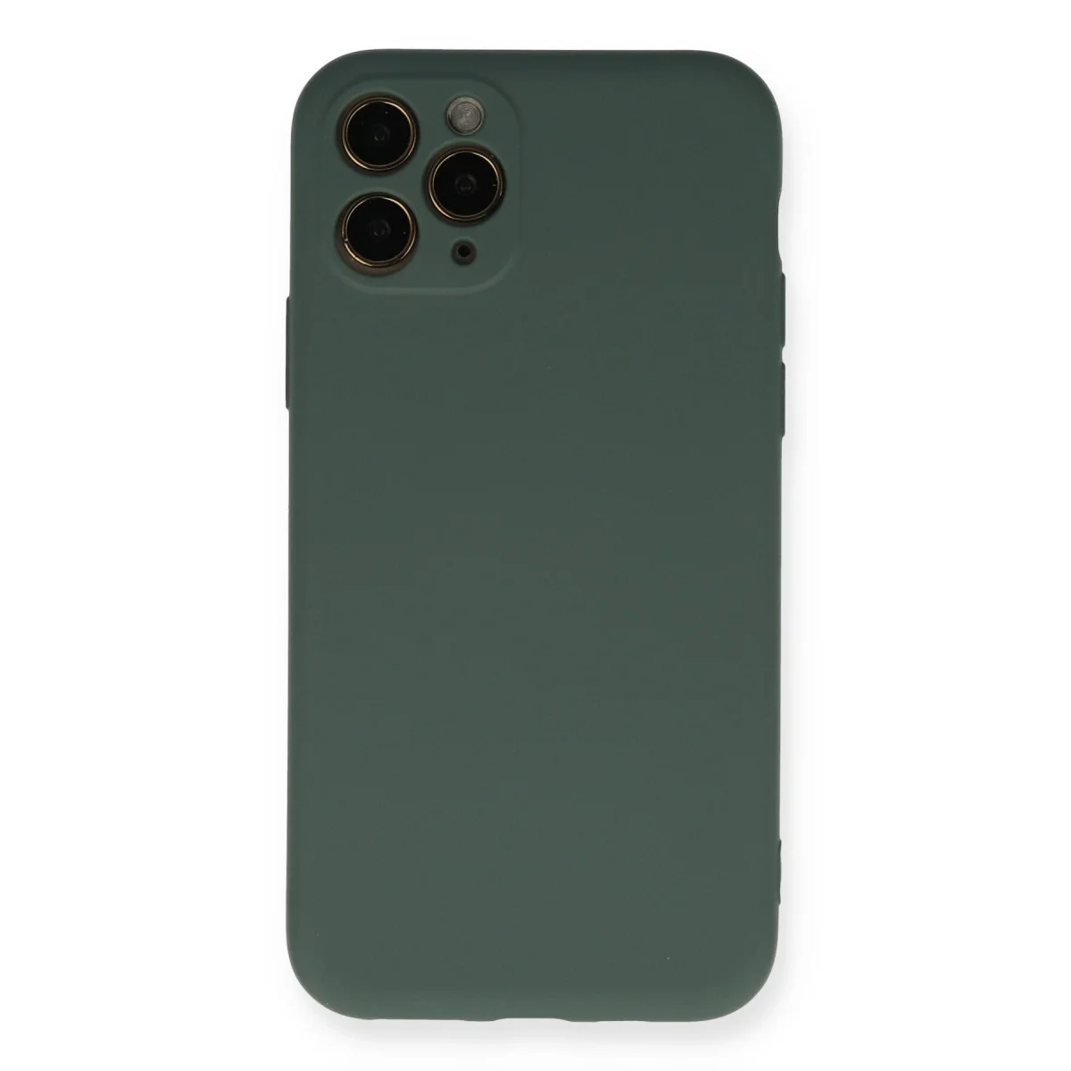 iPhone 11 Pro Kılıf Nano içi Kadife Silikon - Koyu Yeşil