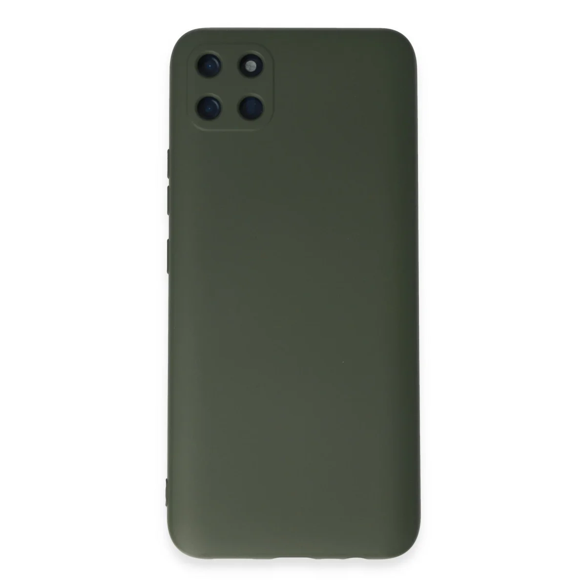 Realme C11 Kılıf Nano içi Kadife Silikon - Koyu Yeşil