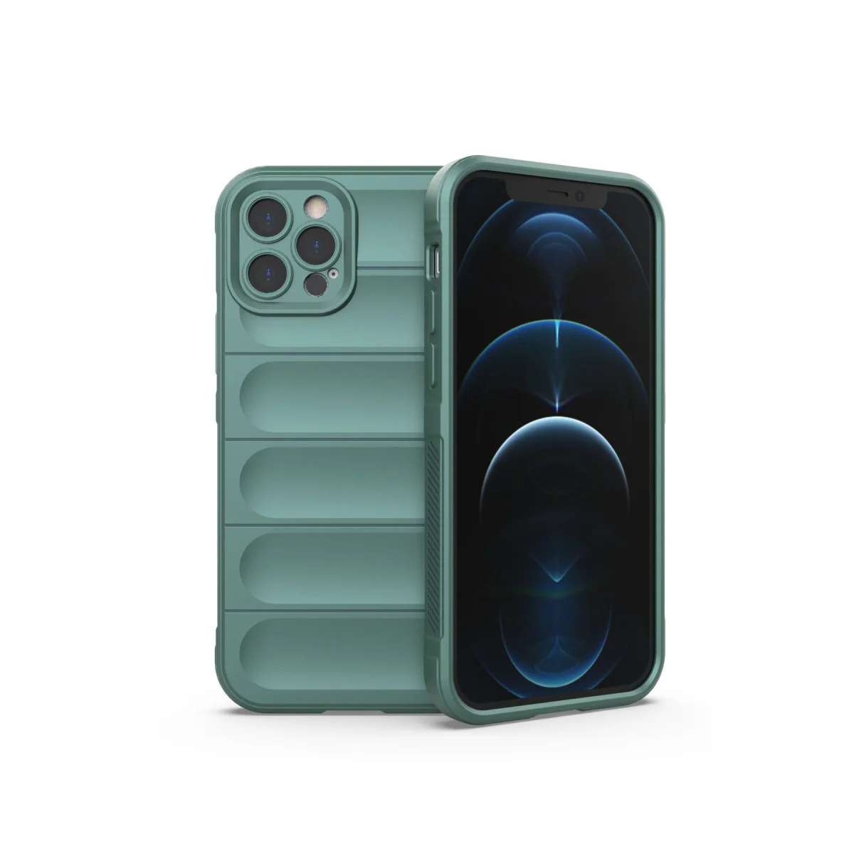 iPhone 12 Pro Kılıf Optimum Silikon - Koyu Yeşil