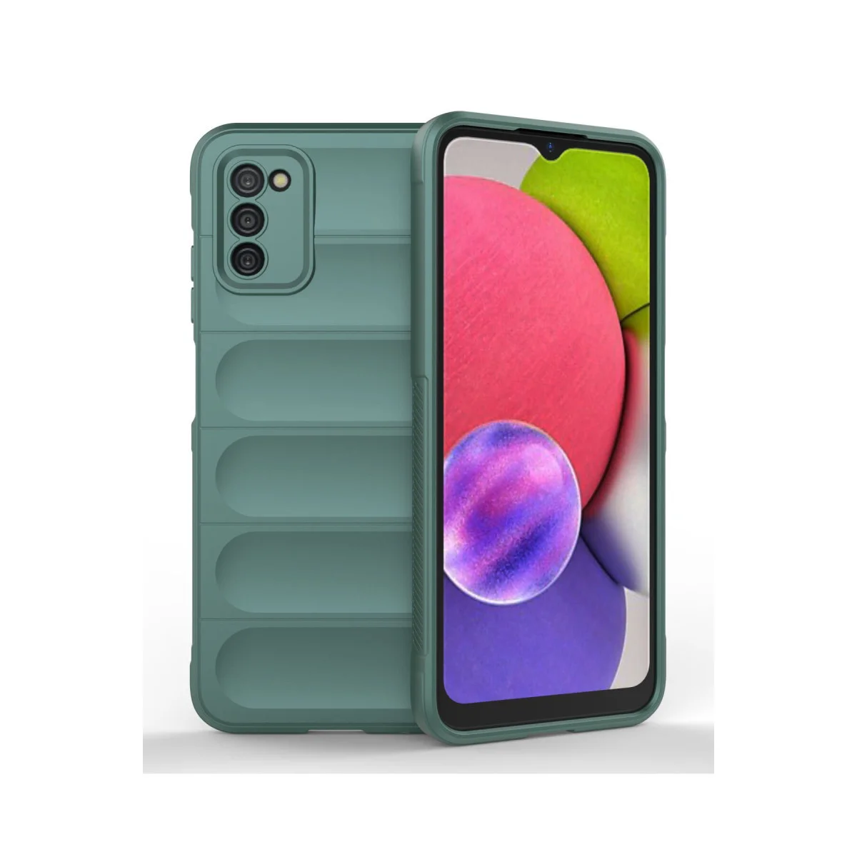 Galaxy A03S Kılıf Optimum Silikon - Koyu Yeşil