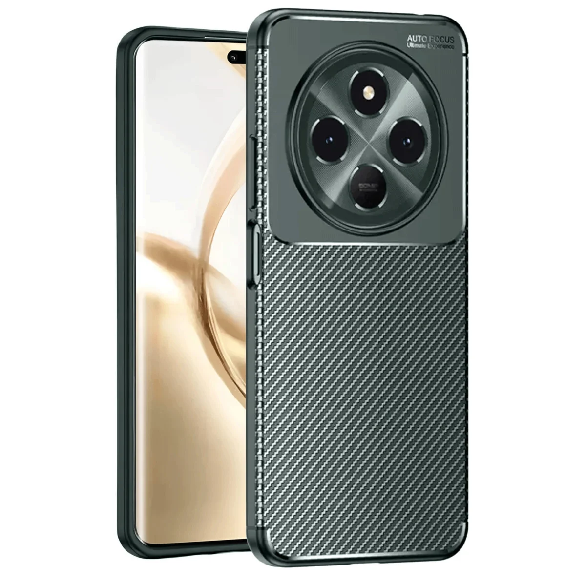 Spark 30 Kılıf Auto Focus Karbon Kapak - Koyu Yeşil
