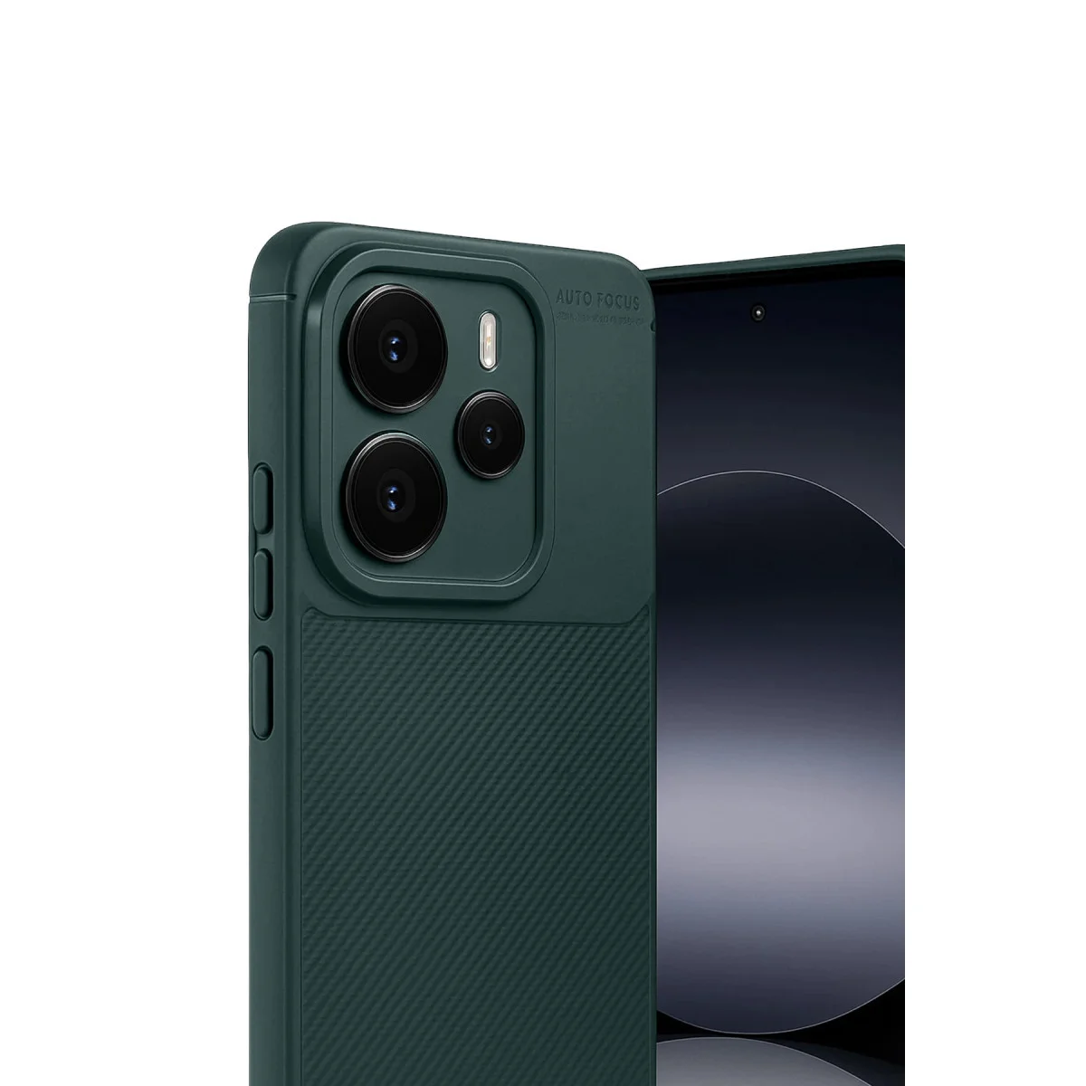 Note 14 5G Auto Focus Karbon Kapak - Koyu Yeşil