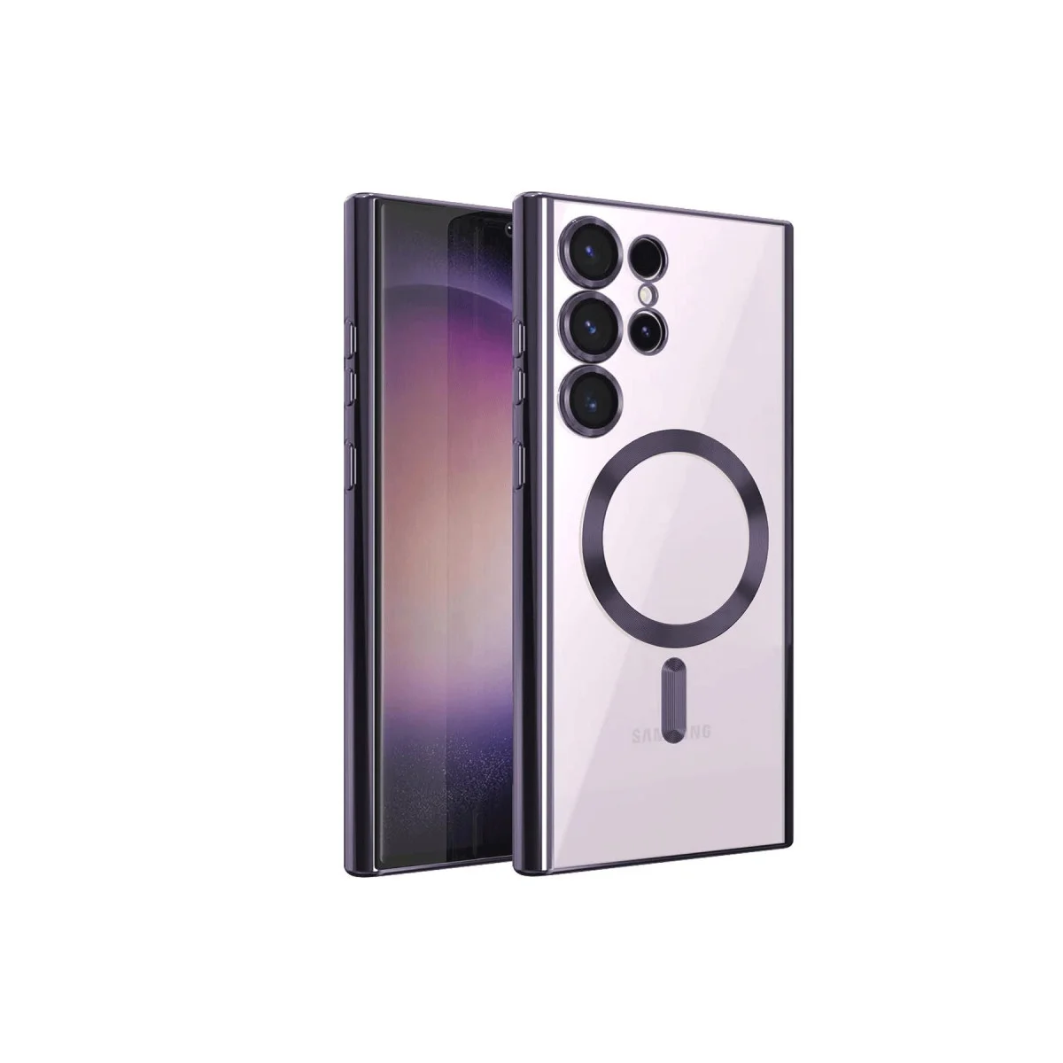Galaxy S24 Ultra Kılıf Kross Magneticsafe Kapak - Mor