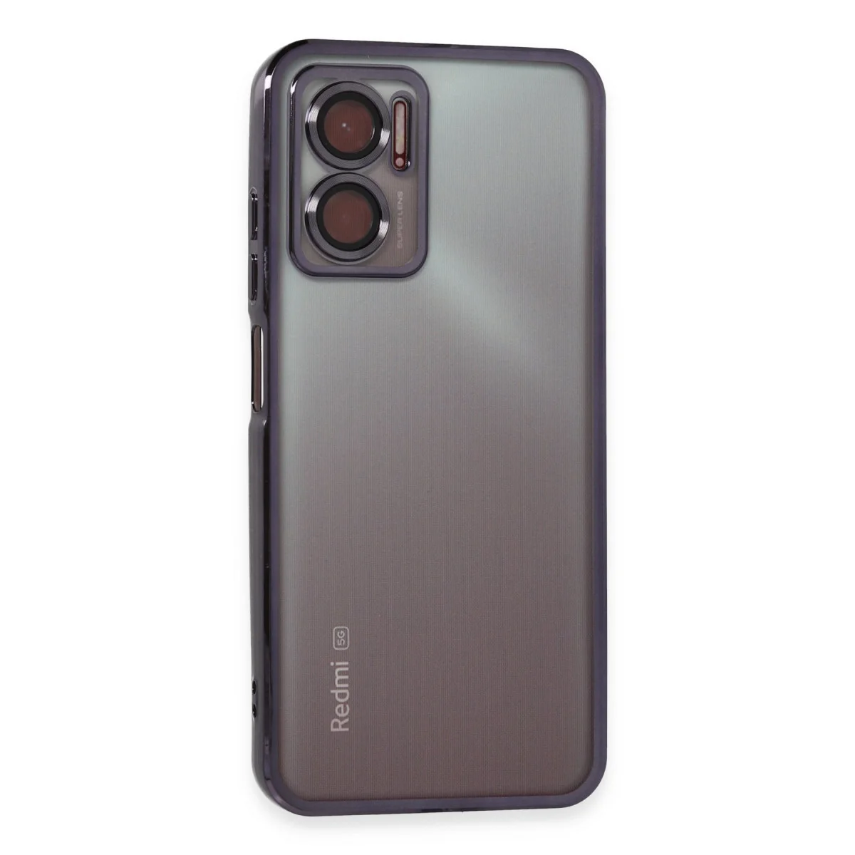 Redmi 10 5G Kılıf Razer Lensli Silikon - Mor