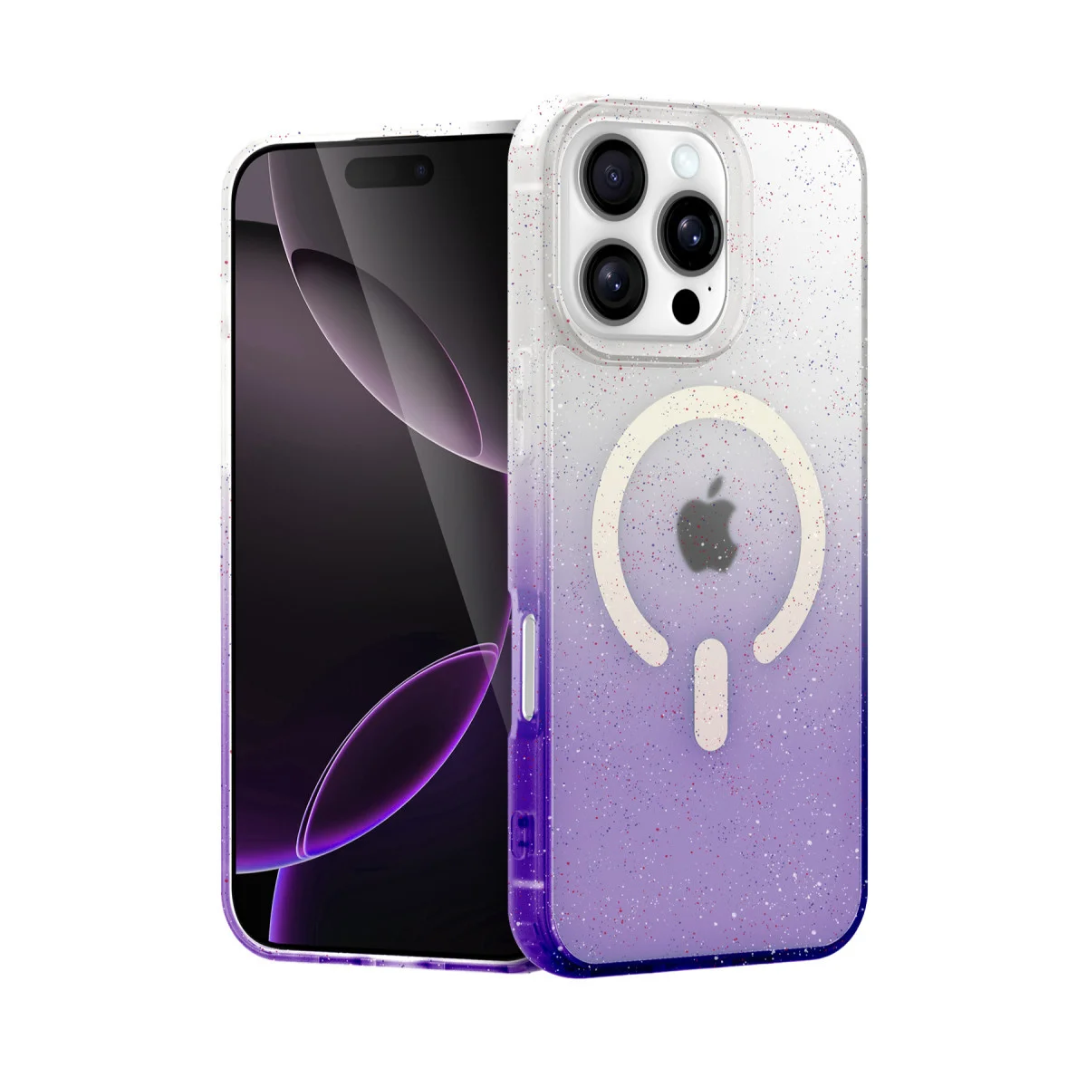 iPhone 16 Pro Pummel Shiny Magsafe Kapak - Mor